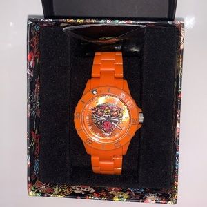 ED HARDY VIP Orange Tiger Watch